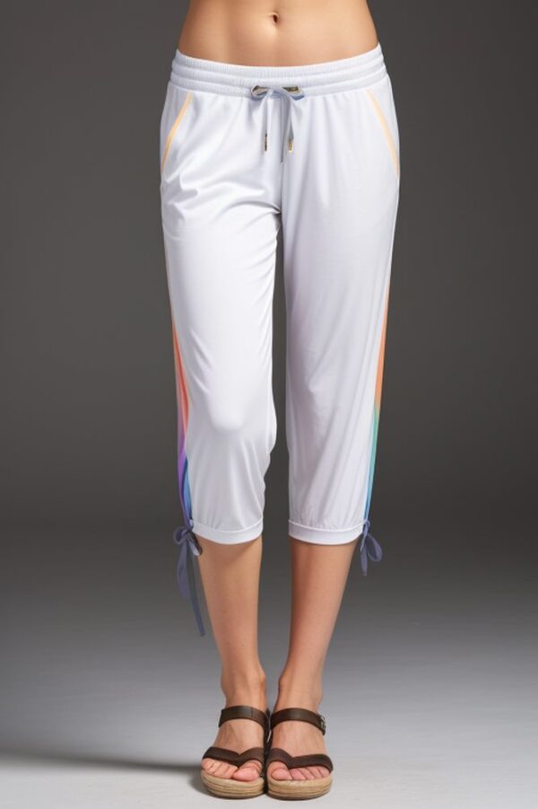 Image showcasing pull-on capri pants in various colors - effortlessly chic and comfortable, these pants offer versatile style for any casual occasion.