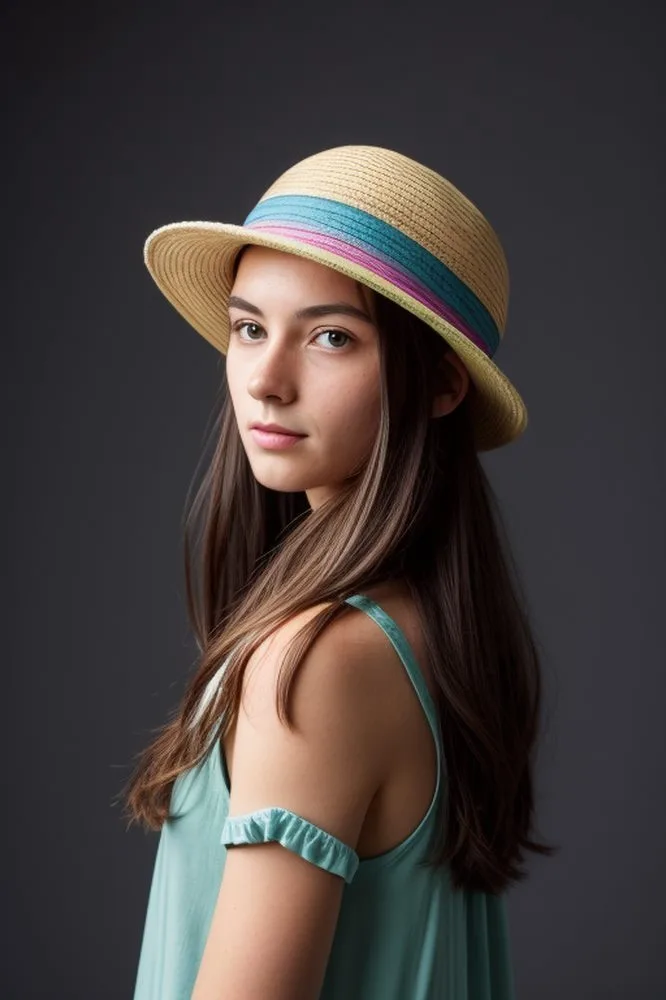 Multicolor summer hat