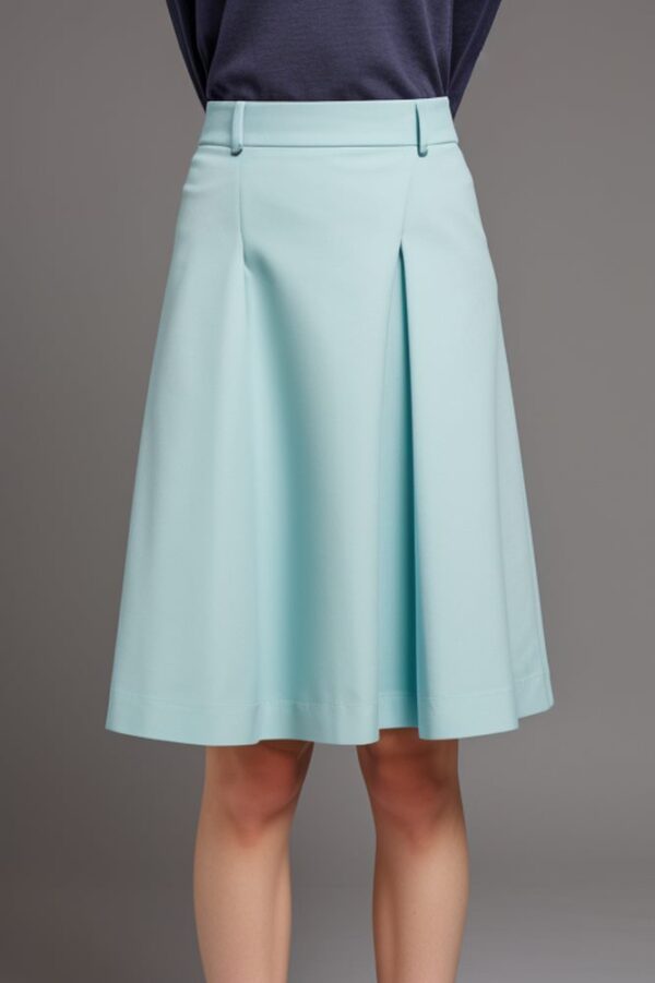 Image of women's high waist crepe tucked skirt - a modern and chic choice, featuring tucked details for a stylish and flattering silhouette.