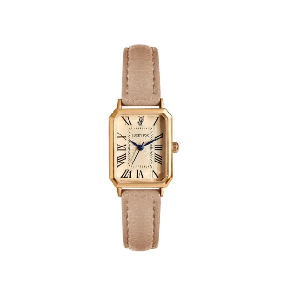 Ladies Square Roman Numeral Luxury Vintage Fashion Quartz Watch - Sophisticated Women’s Jewelry