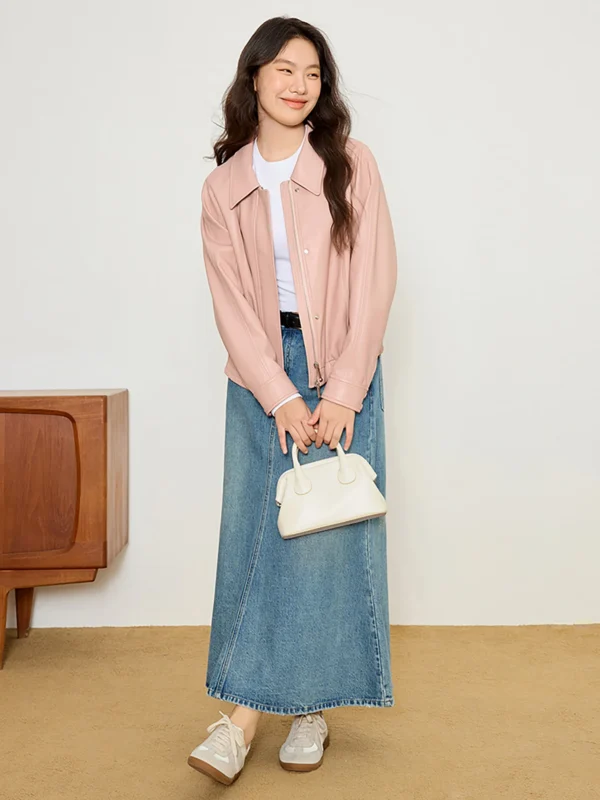 Women's Retro Loose Leather Jacket – Spring Office Lady Casual Fashion - Image 5