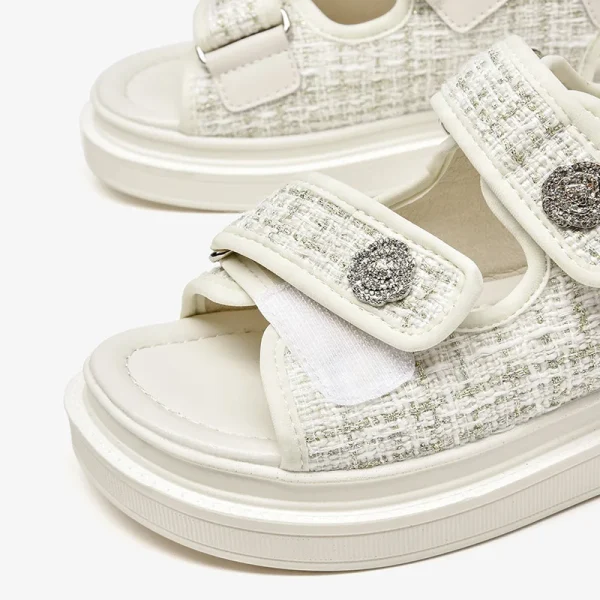 Women's Plaid Platform Sandals - Image 4