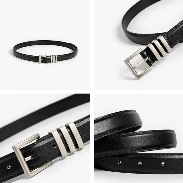 Full Grain Metal Buckle Belt - Image 6