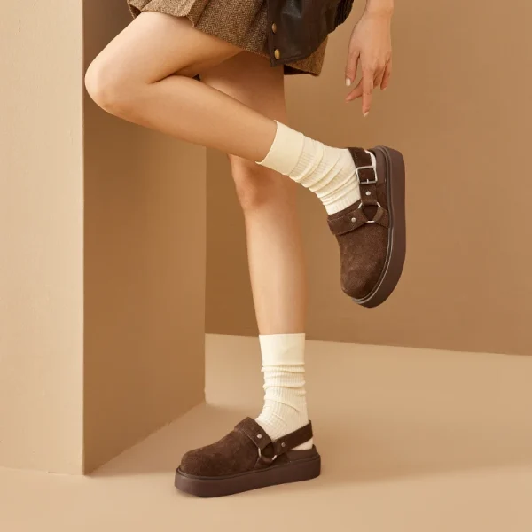Cow Suede Casual Sandals - Image 3