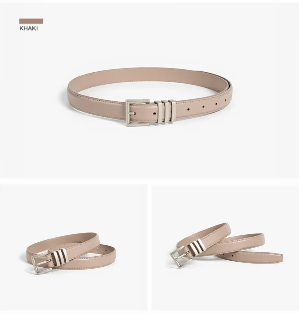 Full Grain Metal Buckle Belt - Image 8
