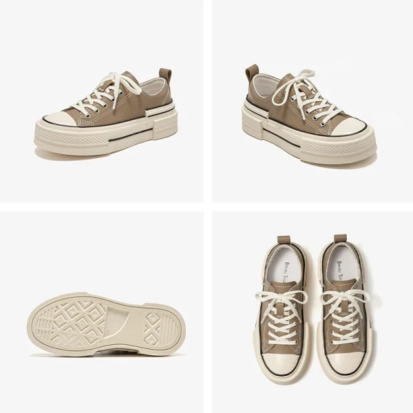 Split Leather Canvas Shoes - Image 6