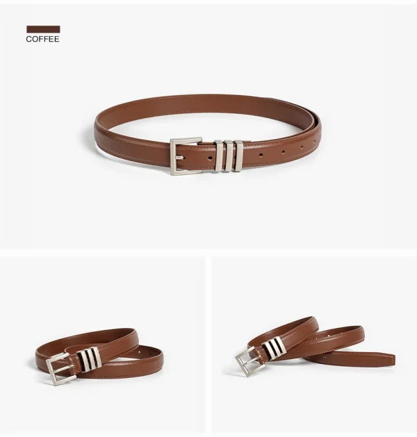 Full Grain Metal Buckle Belt - Image 7