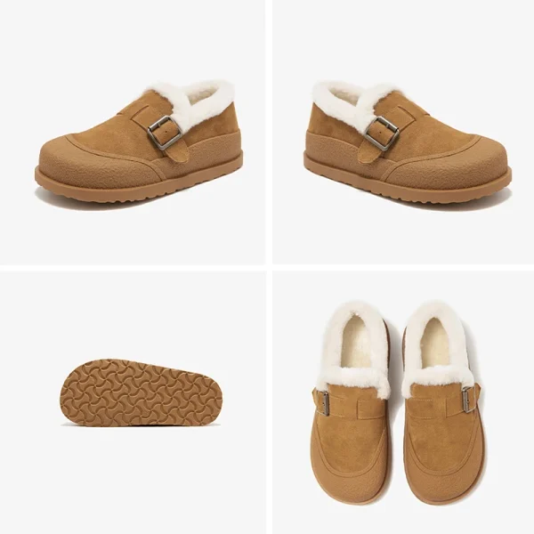 Cow Suede Winter Flats - Image 6