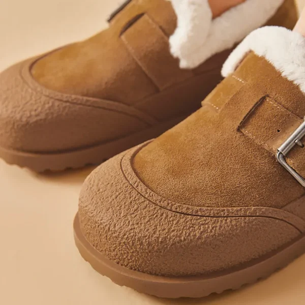 Cow Suede Winter Flats - Image 5